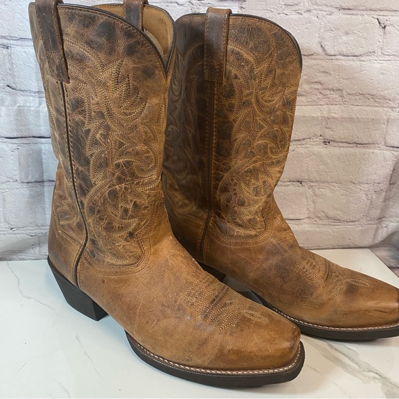Laredo Shoes Laredo Birchwood Leather Mens Cowboy Boots Sz 1 Poshmark